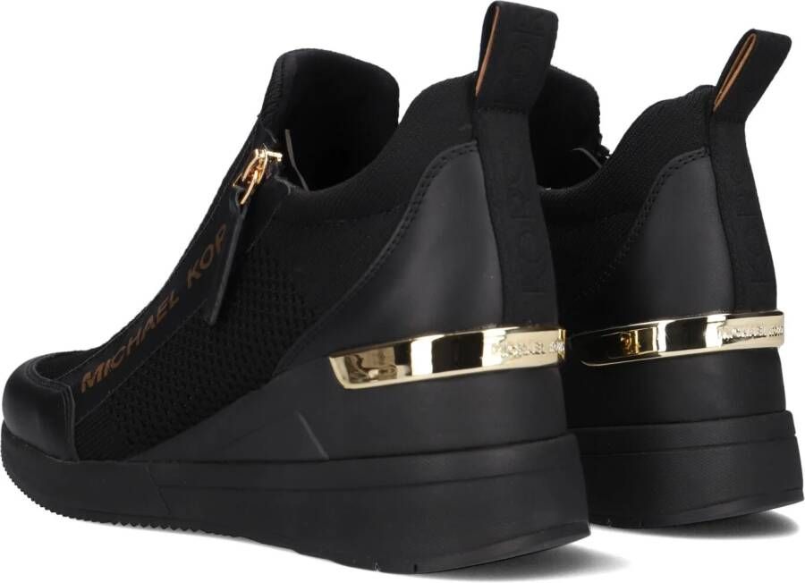 Michael Kors Zwarte Lage Sneakers Willis Wedge Trainer