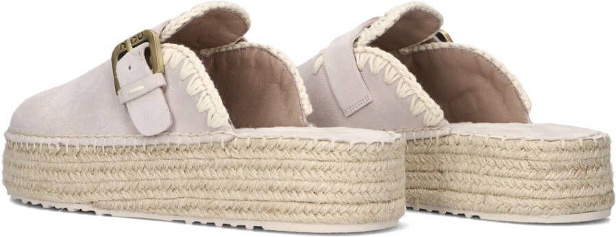MOU Beige Instappers Jute Clog Plain Sue