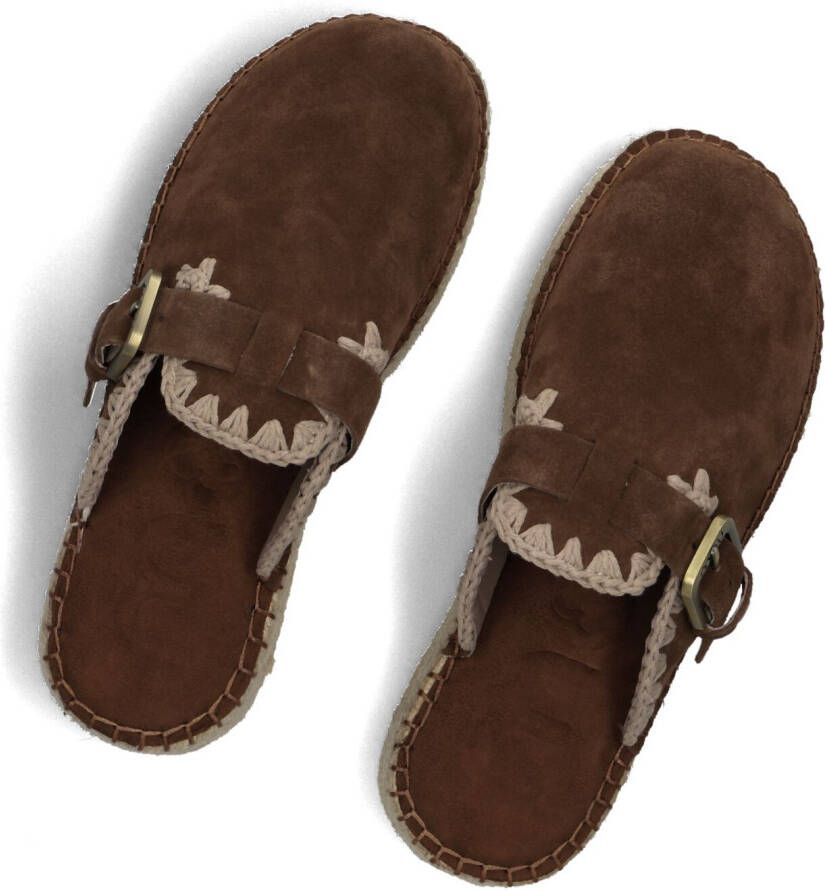 MOU Bruine Instappers Jute Clog Plain Sue