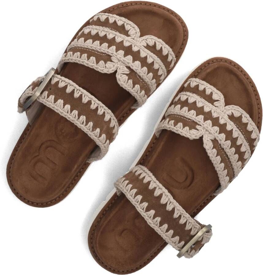 MOU Bruine Slippers Bio Sandal Buckle Strap
