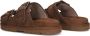 MOU Slippers Dames Low Bio Sandal 2buckles Monoch Maat: 36 Materiaal: Suède Kleur: Bruin - Thumbnail 4