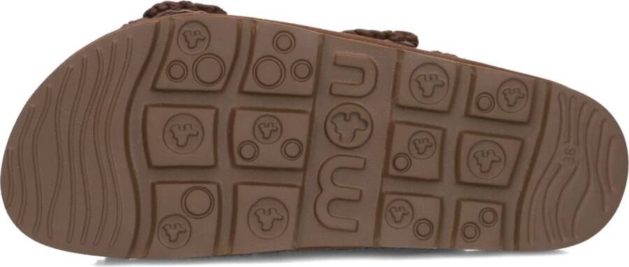 MOU Bruine Slippers Low Bio Sandal 2buckles Monoch