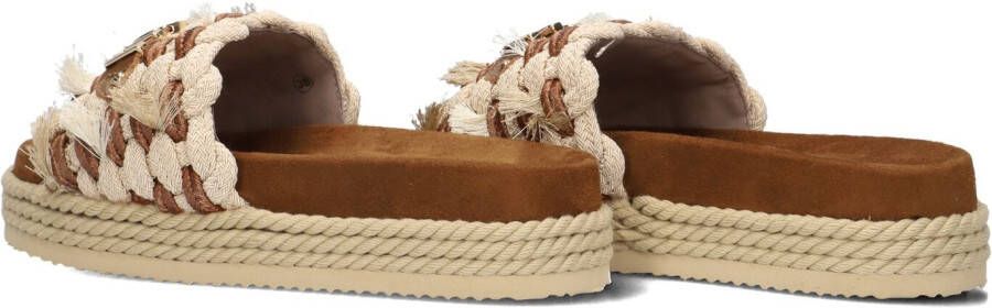 MOU Bruine Slippers Monoband Rope Sandal Fringes