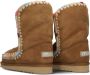 MOU Enkellaarsjes Dames Pantoffels Damesschoenen Suède Eskimo 24 Cognac combi - Thumbnail 4