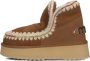 MOU Vachtlaarzen Dames Eskimo 18 Platform Rhinestones Maat: 38 Materiaal: Suède Kleur: Cognac - Thumbnail 8