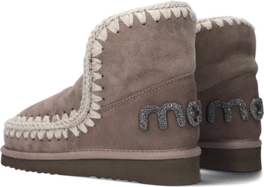 MOU Grijze Vachtlaarzen Eskimo 18 Glitter Logo