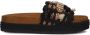 MOU Monoband Rope Sandal Fringes Slippers Dames Zwart - Thumbnail 4