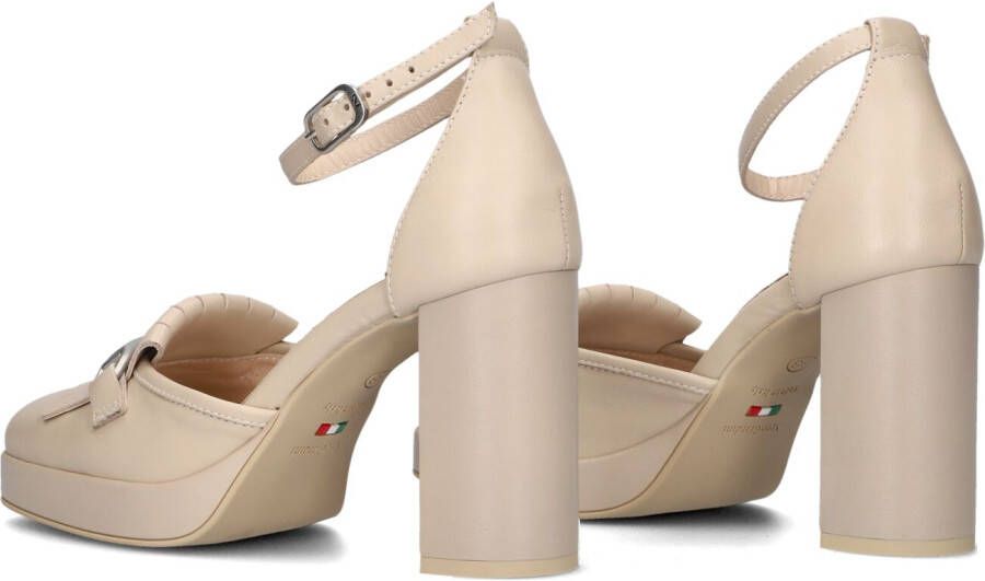 Nerogiardini Leren Hoge Hakken met Gesp Beige Dames - Foto 5