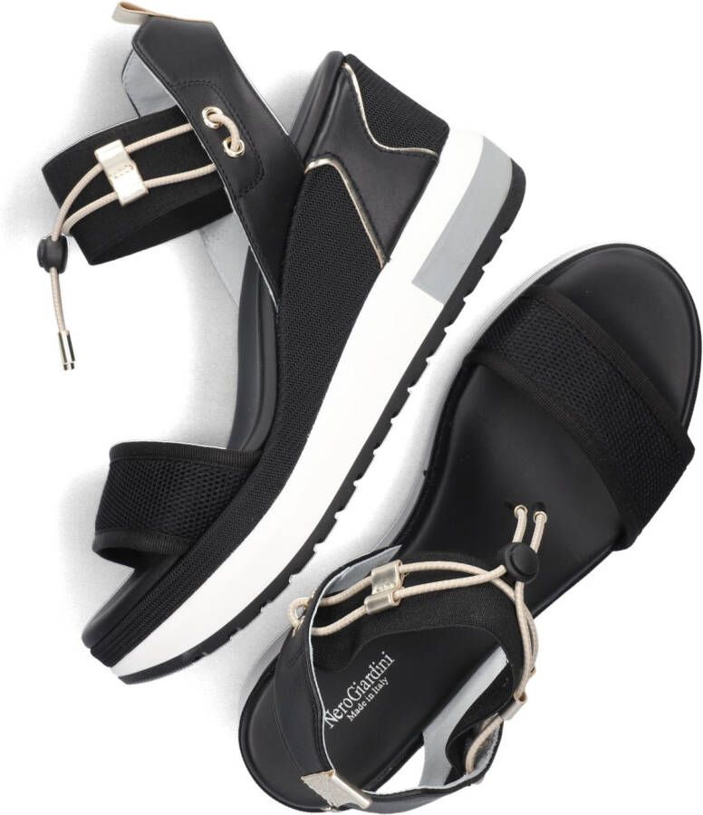 NERO GIARDINI Zwarte Sandalen 219045
