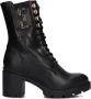 Nero Giardini 05861 Veterboots Laarzen Met Veters Dames Zwart - Thumbnail 1