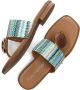 NOA HARMON Teenslippers Dames 9275 Maat: 39 Materiaal: Stro Kleur: Blauw - Thumbnail 6