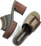 NOA HARMON Muiltjes Dames 9669 Maat: 38 Materiaal: Papierstro Kleur: Groen - Thumbnail 5