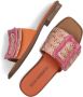 Noa Harmon Trendy Oranje Slippers met Multi-color Bovenwerk Multicolor Dames - Thumbnail 6
