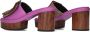 NOA HARMON Muiltjes Dames 9669 Maat: 36 Materiaal: Papierstro Kleur: Paars - Thumbnail 4