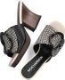 Noa Harmon Slippers Slides Dames 9660 Zwart wit - Thumbnail 7