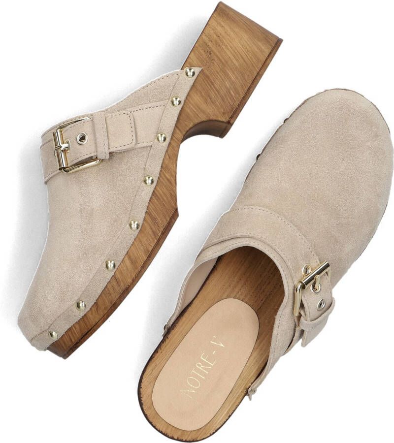 NOTRE-V Beige Clogs 7743