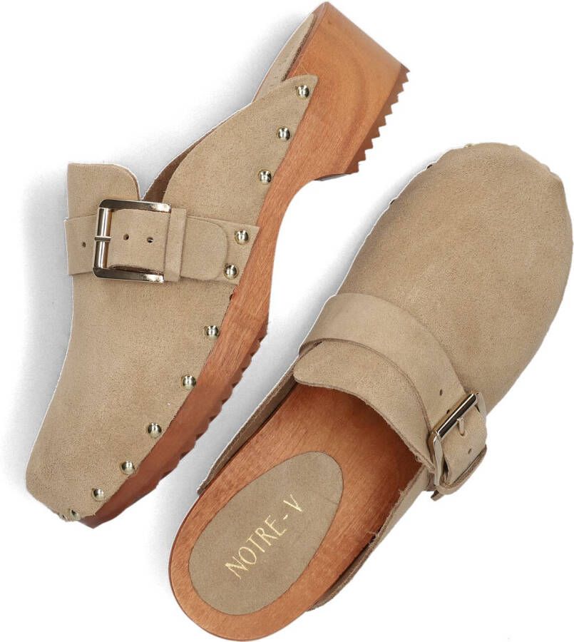 NOTRE-V Beige Clogs 8504