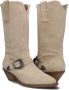 Notre-V 08-480 Cowboylaarzen Western Laarzen Dames Beige - Thumbnail 7