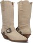 Notre-V 08-480 Cowboylaarzen Western Laarzen Dames Beige - Thumbnail 6