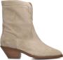 Notre-V 08-483 Cowboylaarzen Western Laarzen Dames Beige - Thumbnail 4