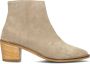 Bruin Tinten 139 2328 Enkellaarsjes Enkelboots met rits Dames Beige - Thumbnail 3