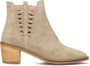 Bruin Tinten 139 2328 Enkellaarsjes Enkelboots met rits Dames Beige - Thumbnail 2