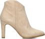 Notre-V 7433 Enkellaarsjes Enkelboots met rits Dames Beige - Thumbnail 3