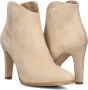 Notre-V 7433 Enkellaarsjes Enkelboots met rits Dames Beige - Thumbnail 6