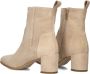 Notre-V 8543 Enkellaarsjes Enkelboots met rits Dames Beige - Thumbnail 4
