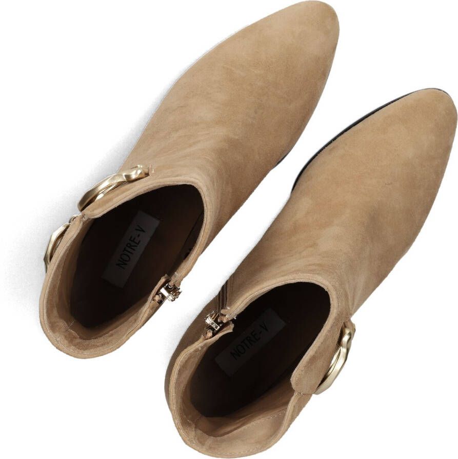 NOTRE-V Beige Enkellaarsjes 8558