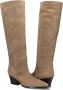 Notre-V 31190 Laarzen Suède Dames Beige - Thumbnail 4