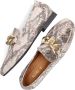 Notre-v Beige Leren Loafers met Slangenprint Beige Dames - Thumbnail 7