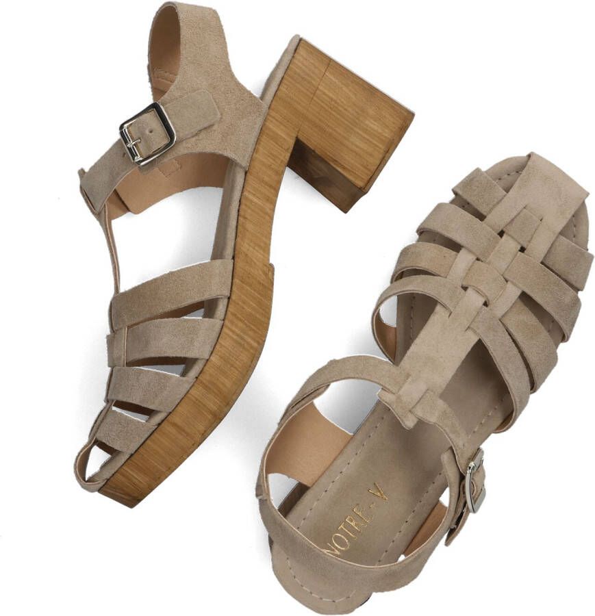 NOTRE-V Beige Sandalen 7827