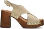 Bruin Tinten 8513 Sandalen Dames Beige - Thumbnail 2