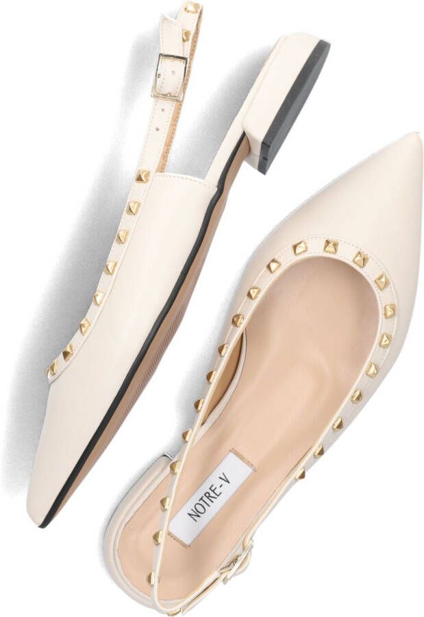 NOTRE-V Beige Slingbacks 12270