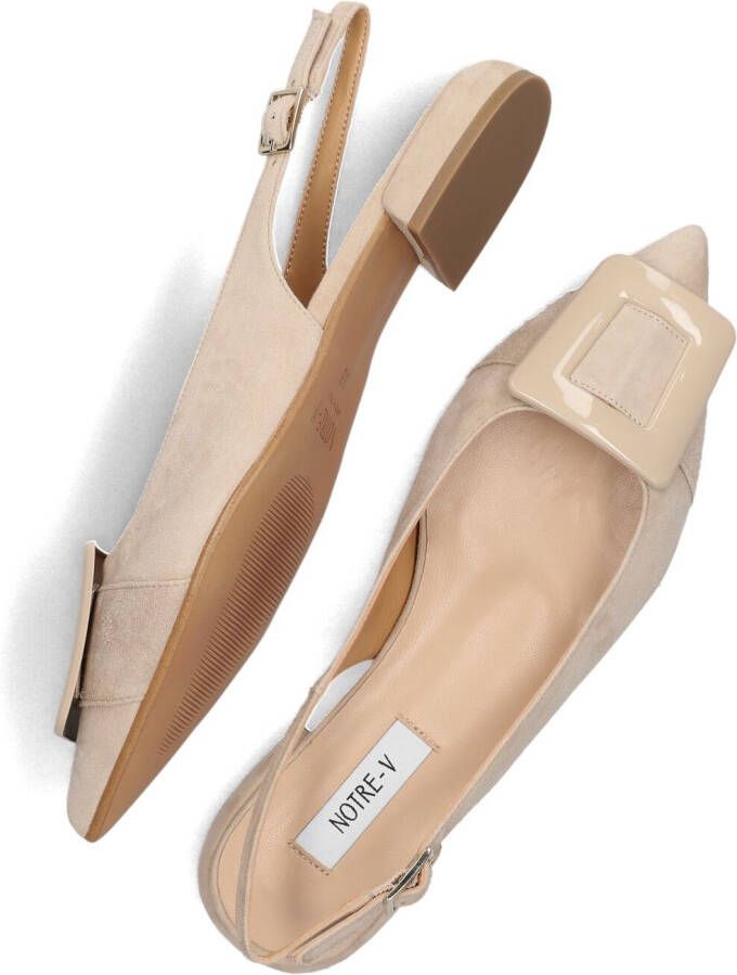 NOTRE-V Beige Slingbacks 12272