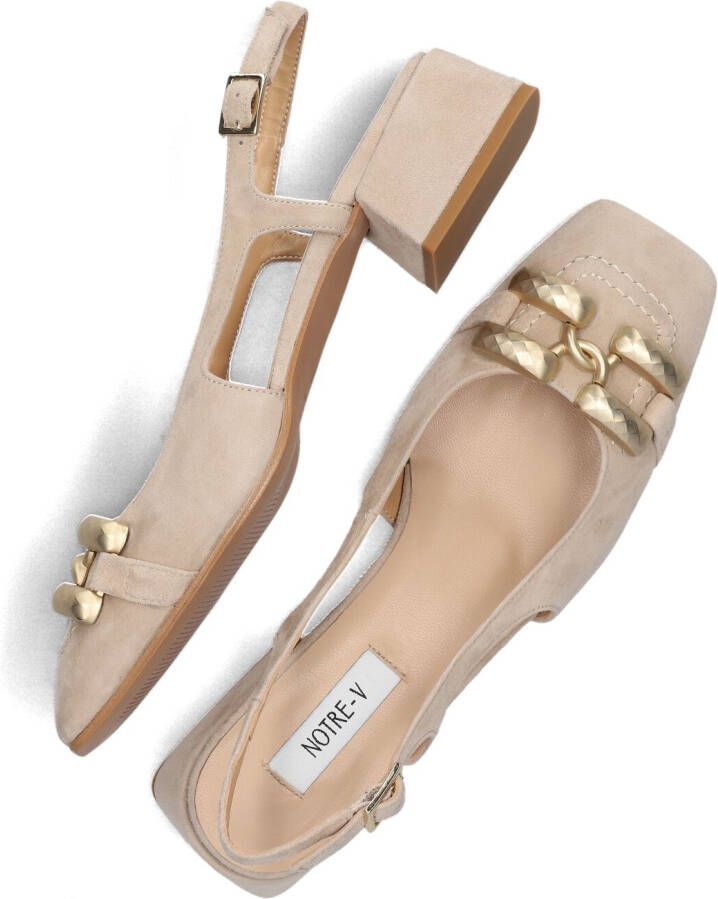 NOTRE-V Beige Slingbacks 4460