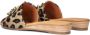 Chain Detail bruin Tinten 119-123 Slippers Dames Beige - Thumbnail 4