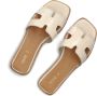 Notre-V As-16221 Slippers Dames Beige - Thumbnail 6