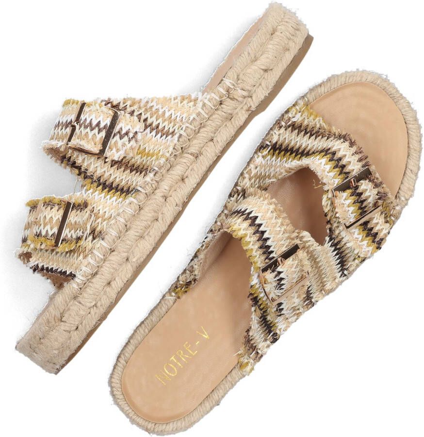 NOTRE-V Beige Slippers Sdaw0126