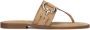 Bruin Tinten 22680 Teenslippers Zomer slippers Dames Beige - Thumbnail 2