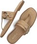 Bruin Tinten 22680 Teenslippers Zomer slippers Dames Beige - Thumbnail 5