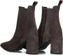 Notre-V 33028 Enkellaarsjes Enkelboots met rits Dames Bruin - Thumbnail 4