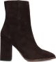 Notre-V 46936 Enkellaarsjes Enkelboots met rits Dames Bruin - Thumbnail 4