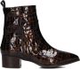 Notre-V 63231 Enkellaarsjes Enkelboots met rits Dames Bruin - Thumbnail 4