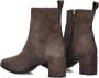 Notre-V 8543 Enkellaarsjes Enkelboots met rits Dames Bruin - Thumbnail 4
