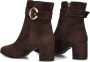 Notre-V 8552 Enkellaarsjes Enkelboots met rits Dames Bruin - Thumbnail 5