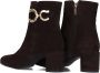 Notre-V 8558 Enkellaarsjes Enkelboots met rits Dames Bruin - Thumbnail 4
