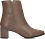 Notre-V 8560 Enkellaarsjes Enkelboots met rits Dames Taupe - Thumbnail 3