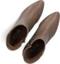 Notre-V 8560 Enkellaarsjes Enkelboots met rits Dames Taupe - Thumbnail 5
